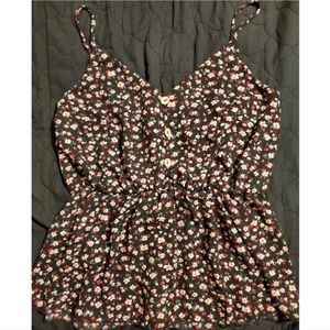 Spaghetti Strap Peplum Top